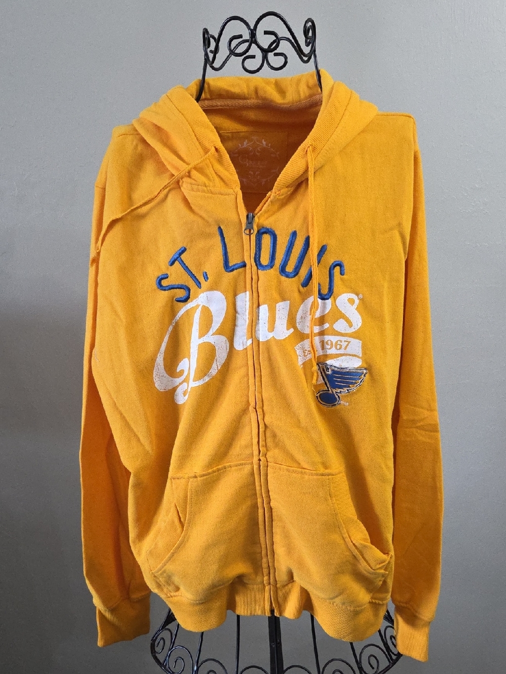 St. Louis Blues Yellow Zip-Up Hoodie Jacket